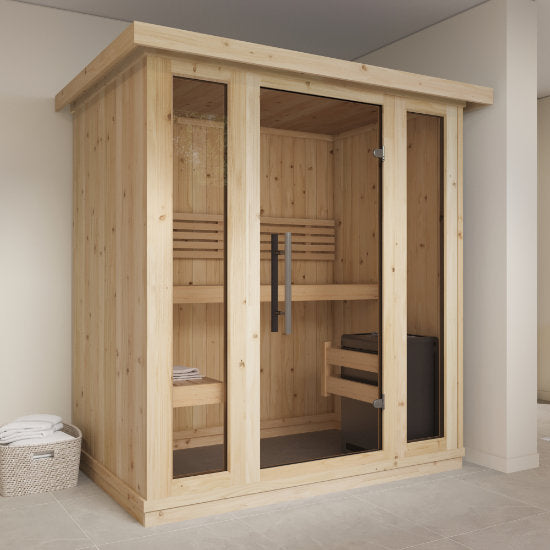 Inuti Binnensauna Medium: Ontspanning in uw eigen Finse Sauna - Finesse Wellness BV