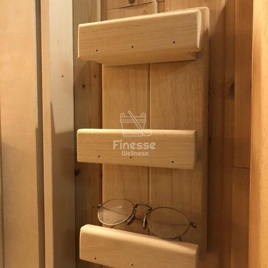 Praktische brillenrekje voor uw sauna - Finesse Wellness BV
