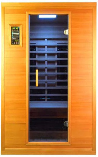 FS 120 Deluxe Cerderhouten Infrarood Sauna met glasdeur - Finesse Wellness BV