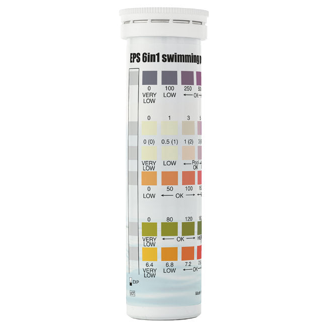 EPS 6in1 Teststrips: Snelle en Betrouwbare Wateranalyse voor je Zwembad of Spa - Finesse Wellness BV
