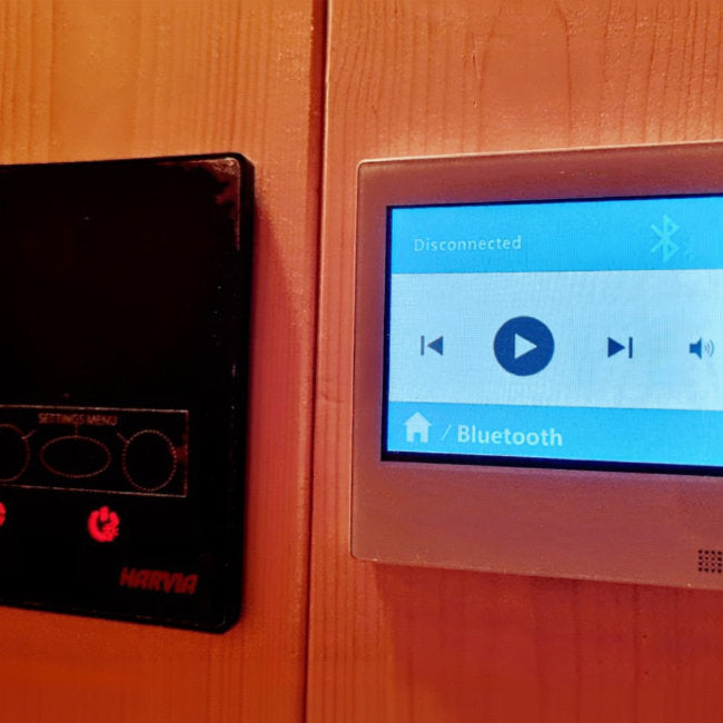 Luxe Buitensauna 'Lugn' met Zoutmuur | Exclusieve Wellness Tuin - Finesse Wellness BV