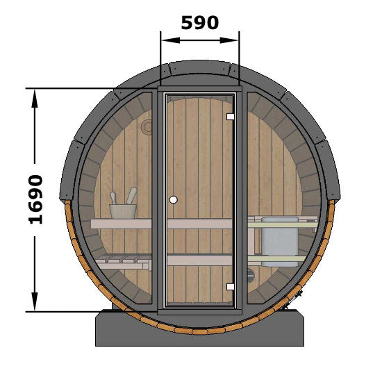 Petite 160 Buitensauna-Finesse Wellness BV