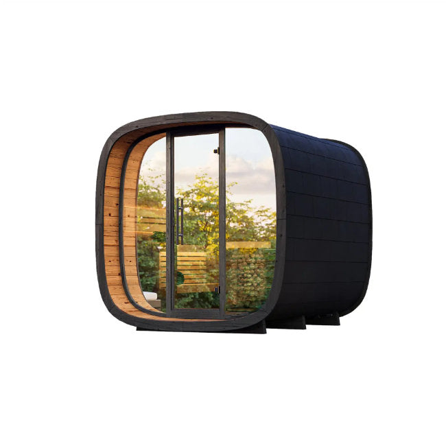 Round Cube Design Buitensauna Serie - Finesse Wellness BV