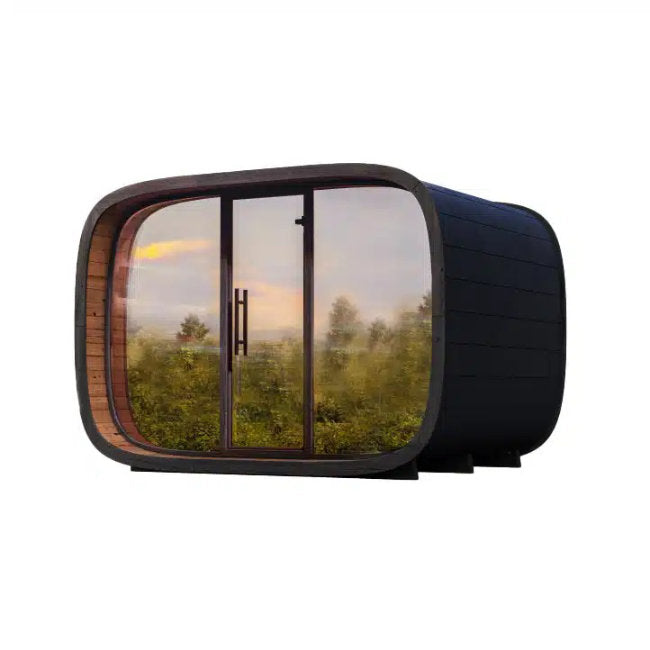 Round Cube Design Buitensauna Serie - Finesse Wellness BV